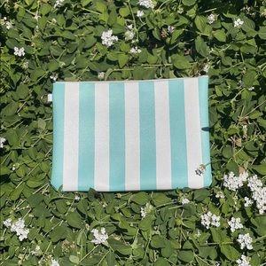 Stoney Clover Lane Aqua Striped Pouch